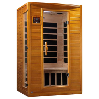 Infrared Sauna Built for Home Wellness, Canadian Hemlock Wood, 6 Low EMF Carbon Panels, Bluetooth Audio